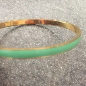 Green and Gold J Crew Bangle Bracelet